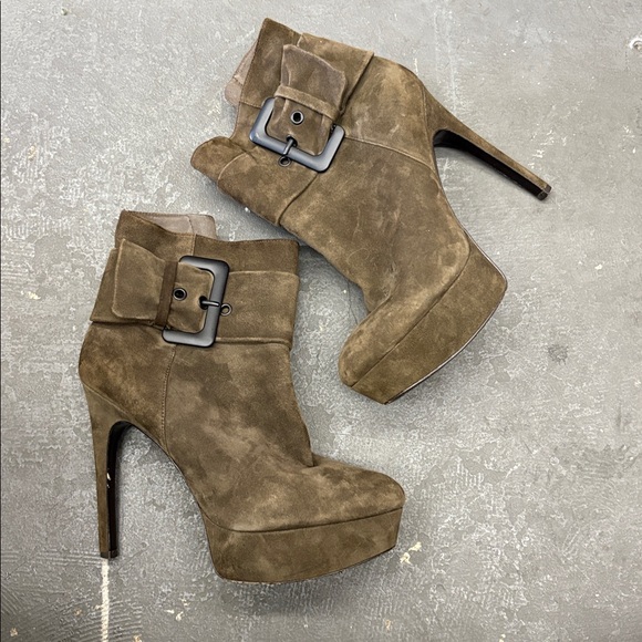 Via Spiga Shoes - VIA SPIGA SUEDE LEATHER  PLATFORM ANKLE BOOTS